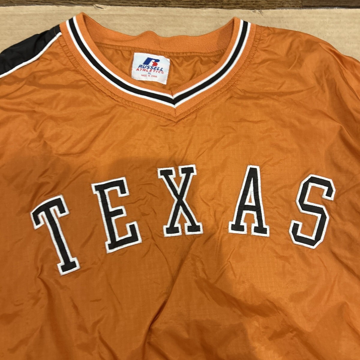 Vintage Texas Linghorns Pullover Windbreaker Jacket Russell Men's