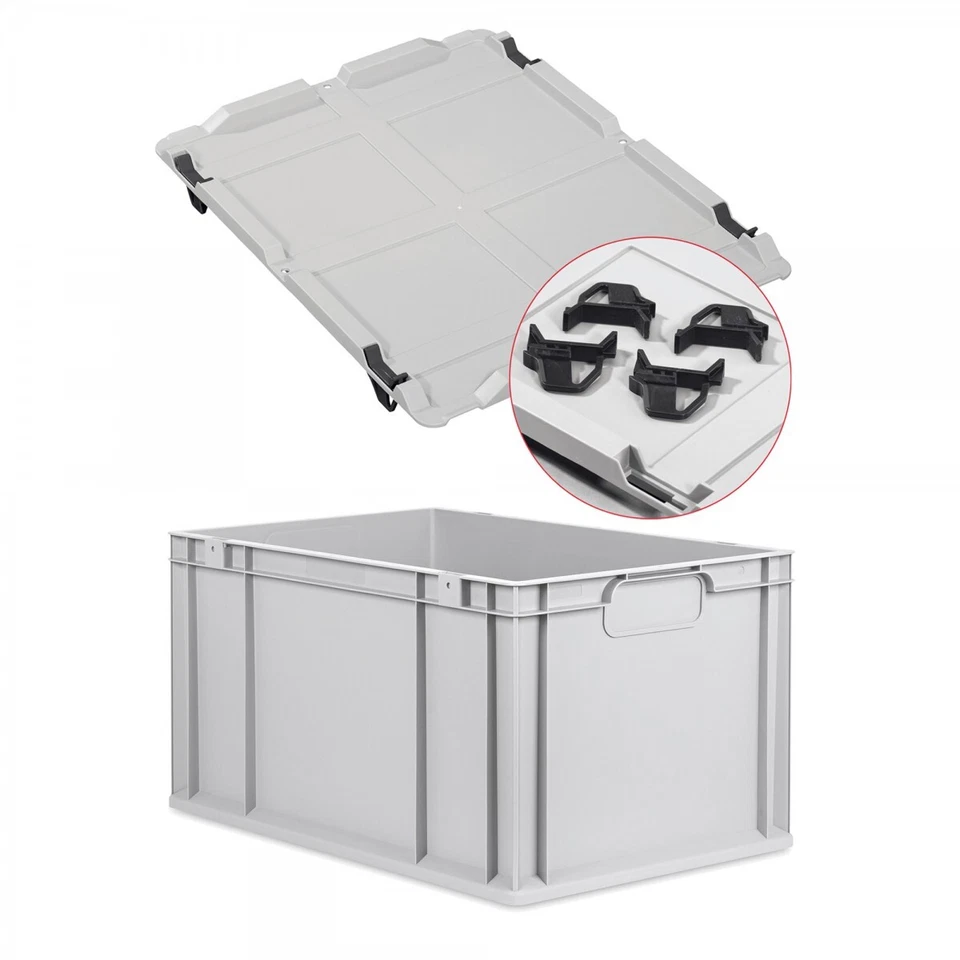 Eurobox NextGen Economy mit Auflagedeckel 60x40x32cm, Stapelbehälter Lagerbox