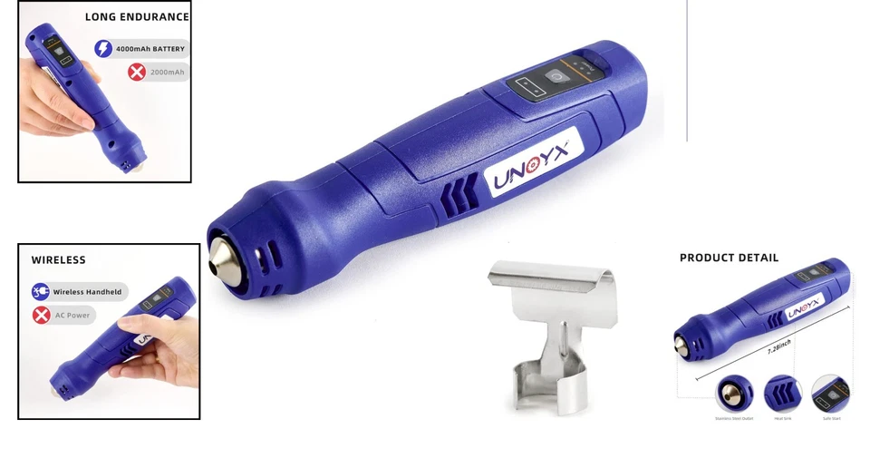 Craftsman’s Choice: Compact Cordless Heat Gun for Shrink Wrapping & Repairs - Image 2 of 4