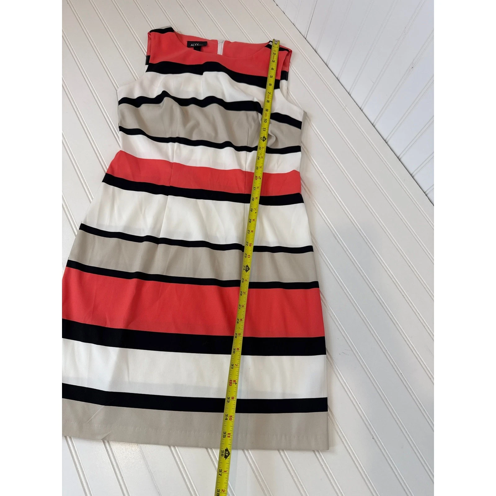 Abito tubino London Times scollo a cappuccio e tubino a righe Alyx taglia 8