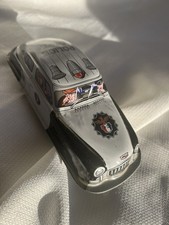 MARXU - Tin Police Car Toy Vehicle, Black White, Vintage Collectible