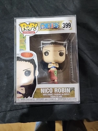 OG First Wave 2018 Funko Pop One Piece Nico Robin # 399 With Pop Protector