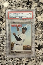 2019 TOPPS HERITAGE #516 ELOY JIMENEZ PSA 10 GEM MINT ERROR-REVERSE NEGATIVE RC