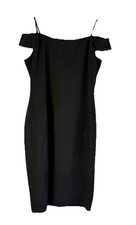 New Eliza J Womens 6 Petite Black Off The Shoulder Pencil Dress LBD Cocktail