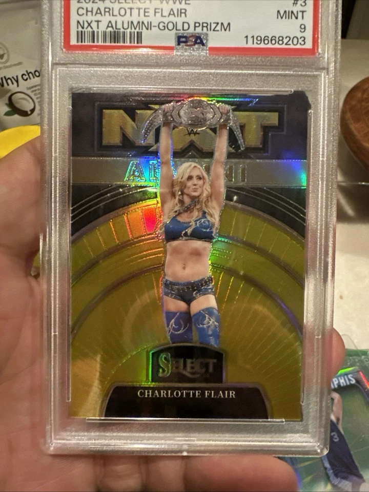 2024 Panini Select WWE - Nxt Alumni Charlotte #3 Gold Prizm /10 - Image 3 of 4