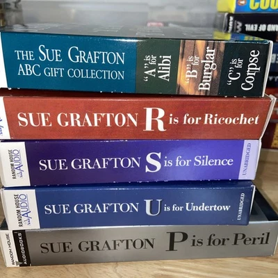 Sue Grafton Kinsey Millhone Abridged Audio CD Mysteries A B C P R S Lot of 6 - Image 1 of 4