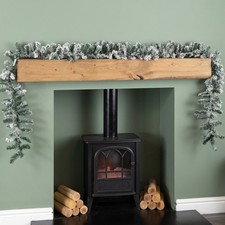 Image of 2.7m (9ft) Snow Flocked Woodcote Fir Christmas Garland