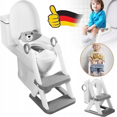 Toilettenleiter für Kinder, Kinder-Toilette für Jungen & Mädchen, WC mit Treppe
