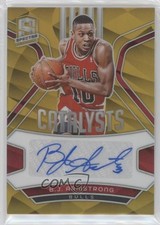 2023 Panini Spectra Catalysts Signatures Gold Prizm 9/10 BJ Armstrong Auto 1co7