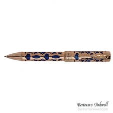Conklin Endura Deco Crest Blue Rosegold Trim Ballpoint