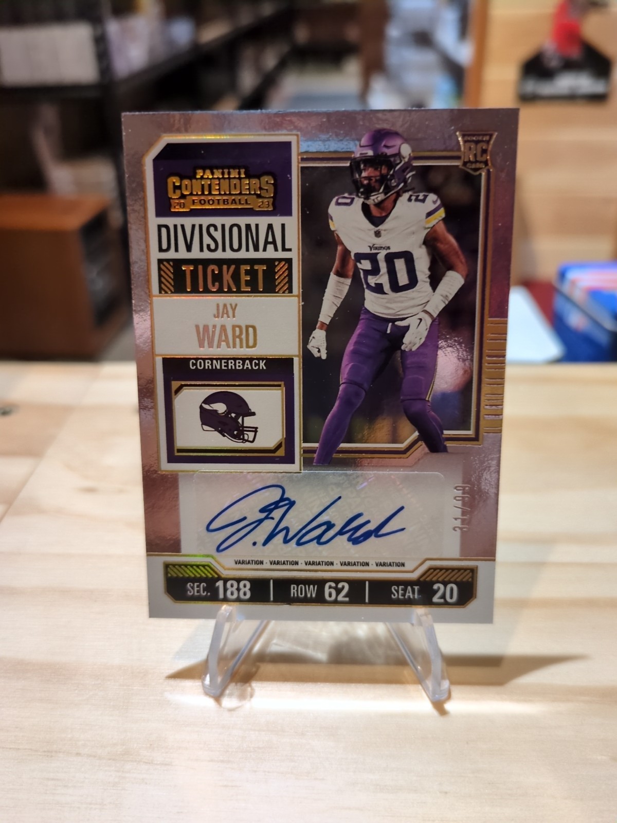 Jay Ward Panini Contenders #172 Autograph-Divisional Ticket