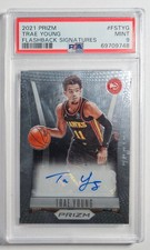 Trae Young Hawks 21-22 Prizm, Flashback Signatures; PSA 9 🔥