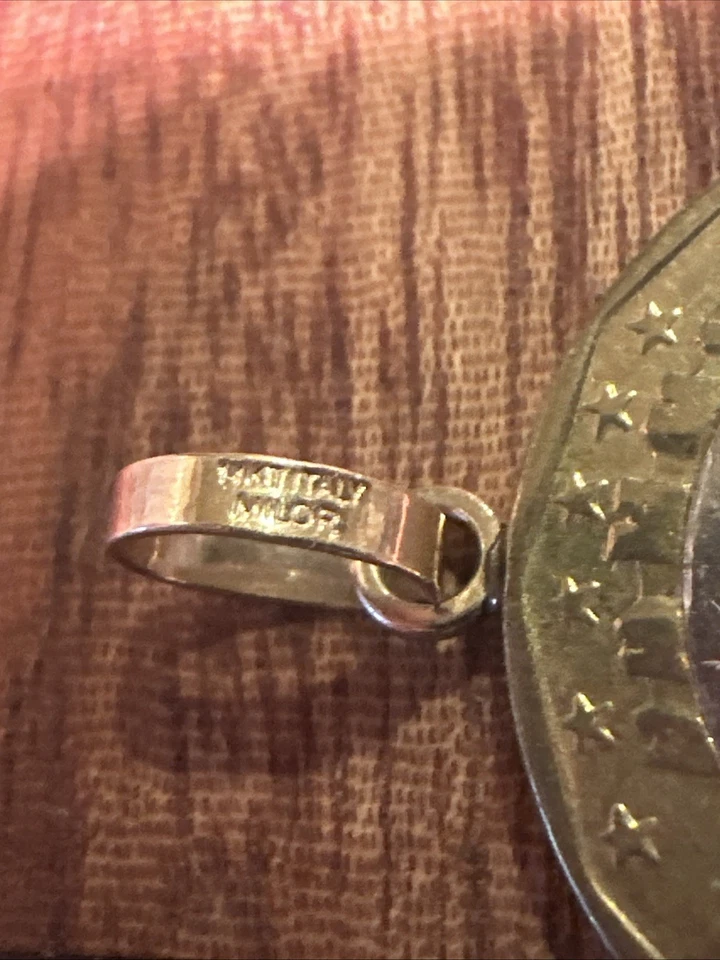 Pingente de moeda italiano 1000 L com aro para deslizar em uma corrente 1998 - Imagem 2 de 4