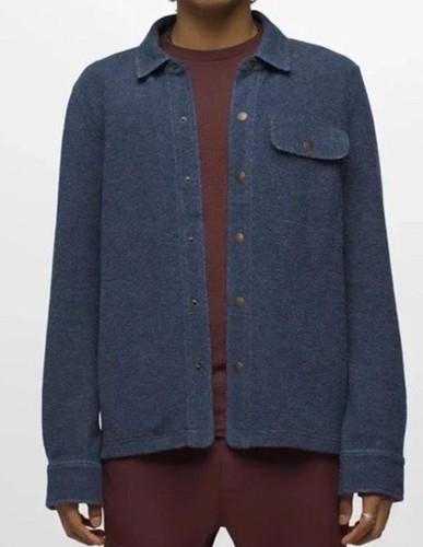 Sobrecamisa Prana IncrediWool Para Hombres L Tormentosa Noche Brezo Calce Ajustado Chaqueta - Imagen 1 de 11