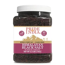 Pride Of India - Himalayan Black Rock Salt - Coarse Grind, 2.2 Pound (