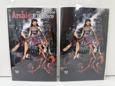 Archie X The Army of Darkness #2 Dynamite.Com Robert Hack Trade & Virgin Set
