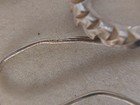 Vintage Modernist Sterling Silver 925 Heavy Carved Circle Drop Wire Earrings — photo 3