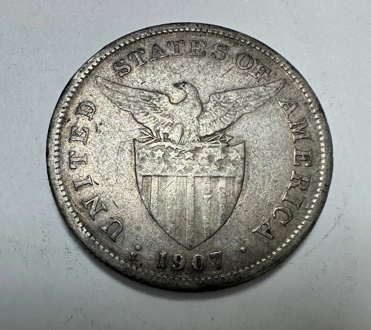 Circulated Silver 1907 Year U.S. Philippine Coins (1898-1946) for