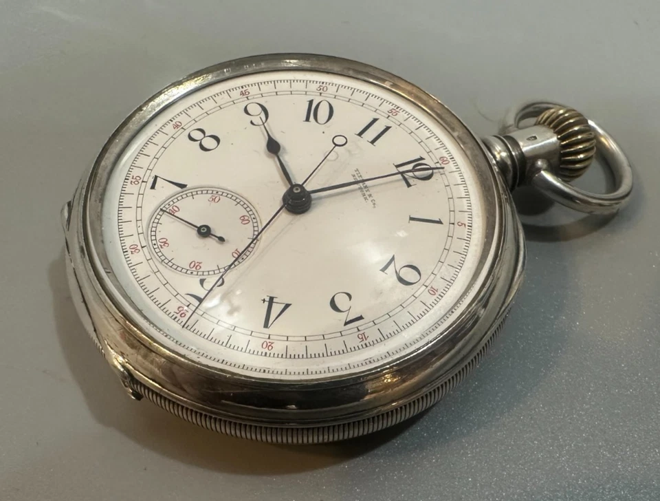 Reloj de Bolsillo Tiffany Cronógrafo Plata de Ley 53mm Foto 2 de 4