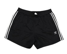 Adidas Shorts Mens XL Black 3-Stripes Trefoil Zip Pockets Elastic Waist Running