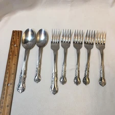 Lot of 7 Spoon Fork Delight Rogers Stainless Stanley Roberts  Taiwan