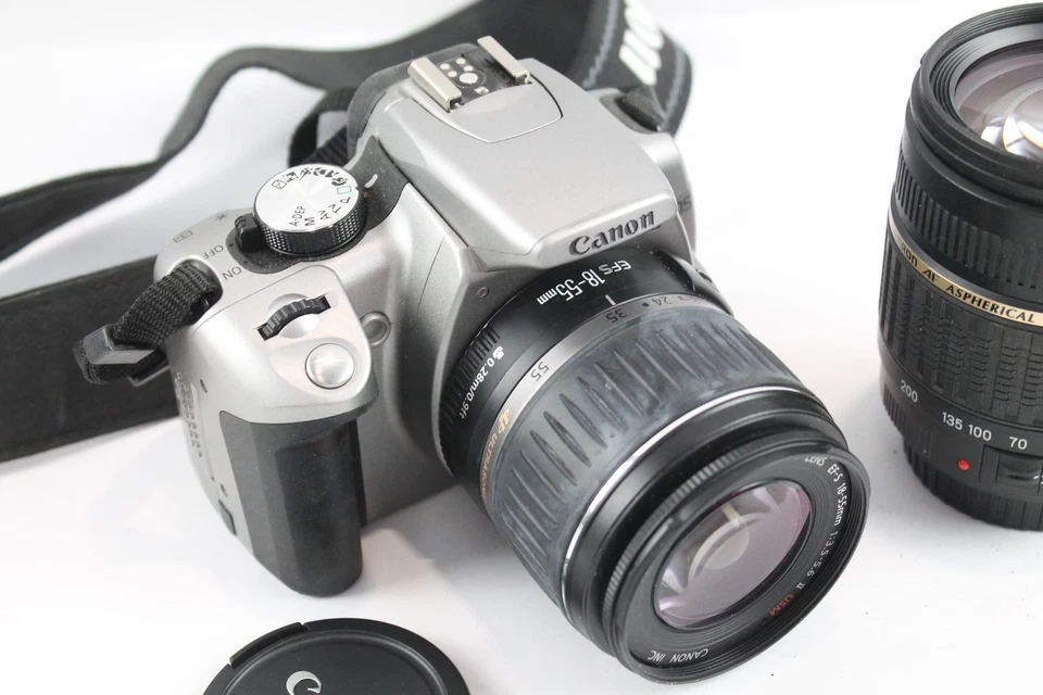 Canon EOS 350D DSLR Digital Camera Working w/ Spare Lenses, Bag & Original Box - Image 3 of 4