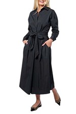 Mark & James Women's Laura Poplin Faux Wrap Shirtdress Navy