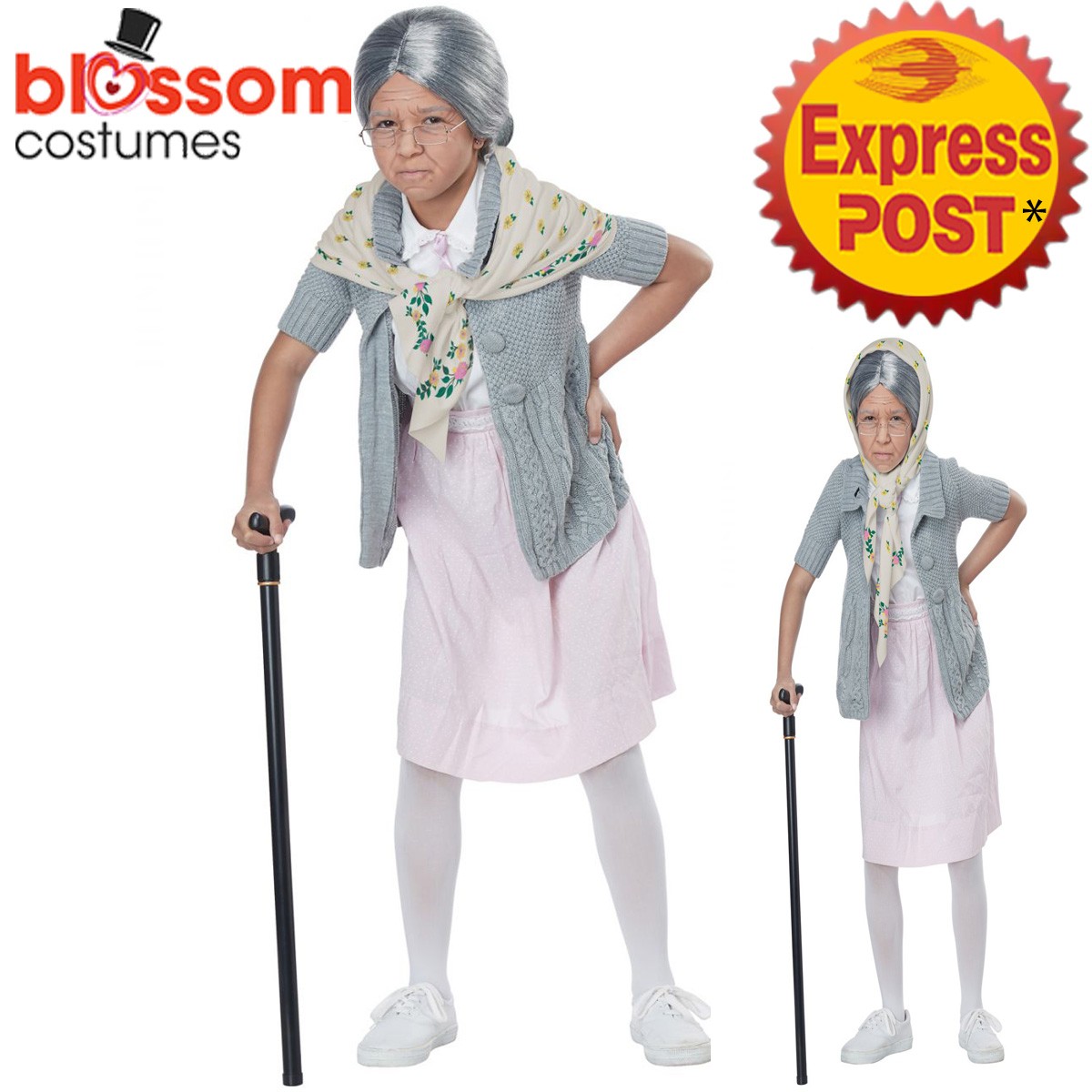 chinese dress ladies Old Lady Costume for Kids main image 0