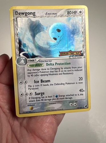 CREASE Dewgong Reverse Holo DeltaSpecies Dragon Frontiers AUTHENTIC Pokemon Card - Picture 3 of 23
