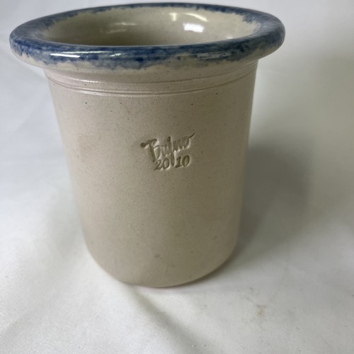Bujno Keramik Rajah Schrein brüderlich blau verziert Topf 5" Adamstown Pa - Bild 7 von 11