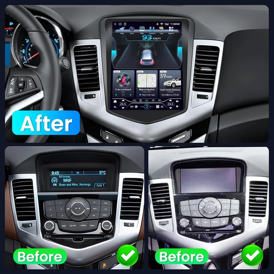 32GB Apple Carplay GPS Car Radio Stereo For Chevy Cruze 2011 2012 2013 2015 Foto 4 de 4