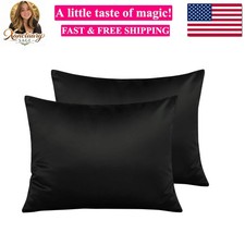 Zippered Satin Pillow Cases for Hair and Skin, Luxury Standard Hidden Zipper ...