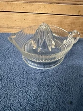 Vintage Glass Juice Reamer w/ Handle Citrus Juicer Orange Lemon Squeezer