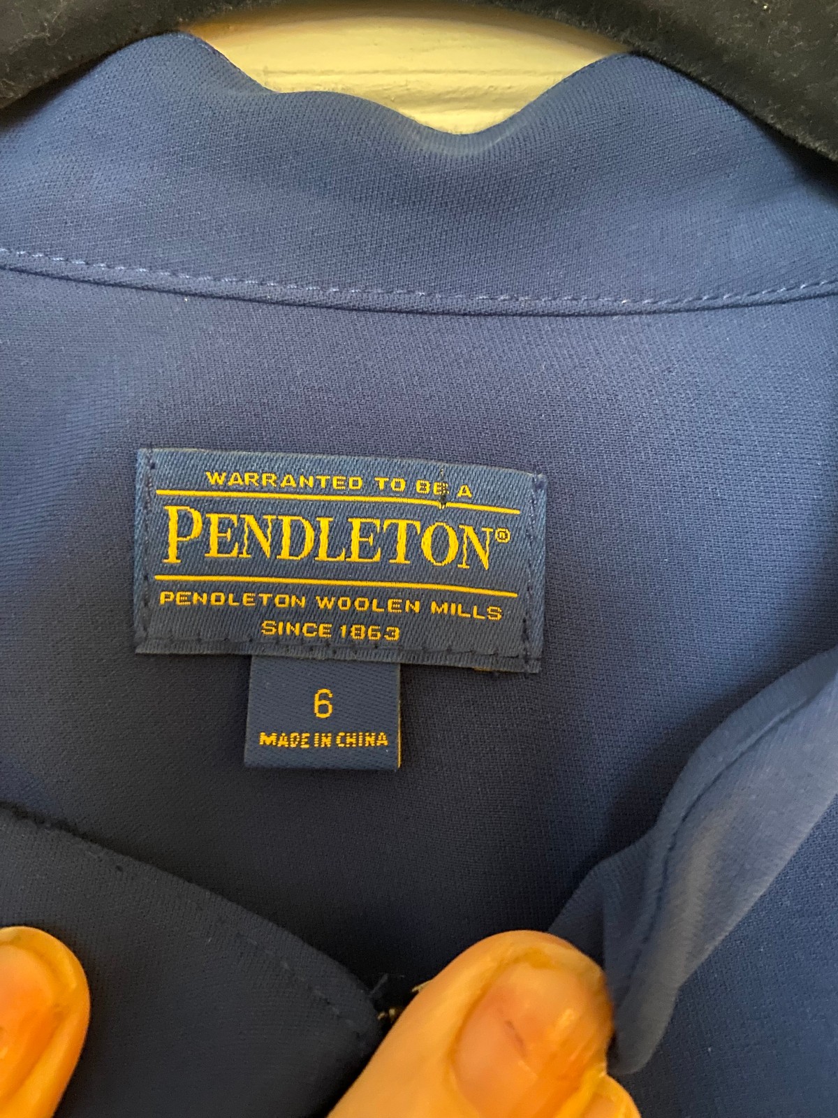 Pendleton Royal Blue Full Zip Blazer, Shoulder Pa… - image 2