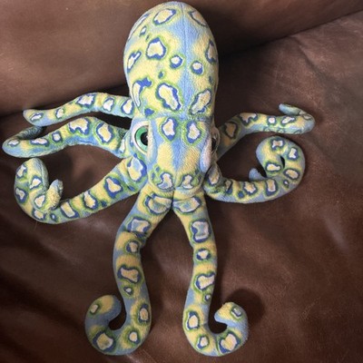 Fiesta Octopus Plush Blue and Green Stuffed Animal Soft Toy
