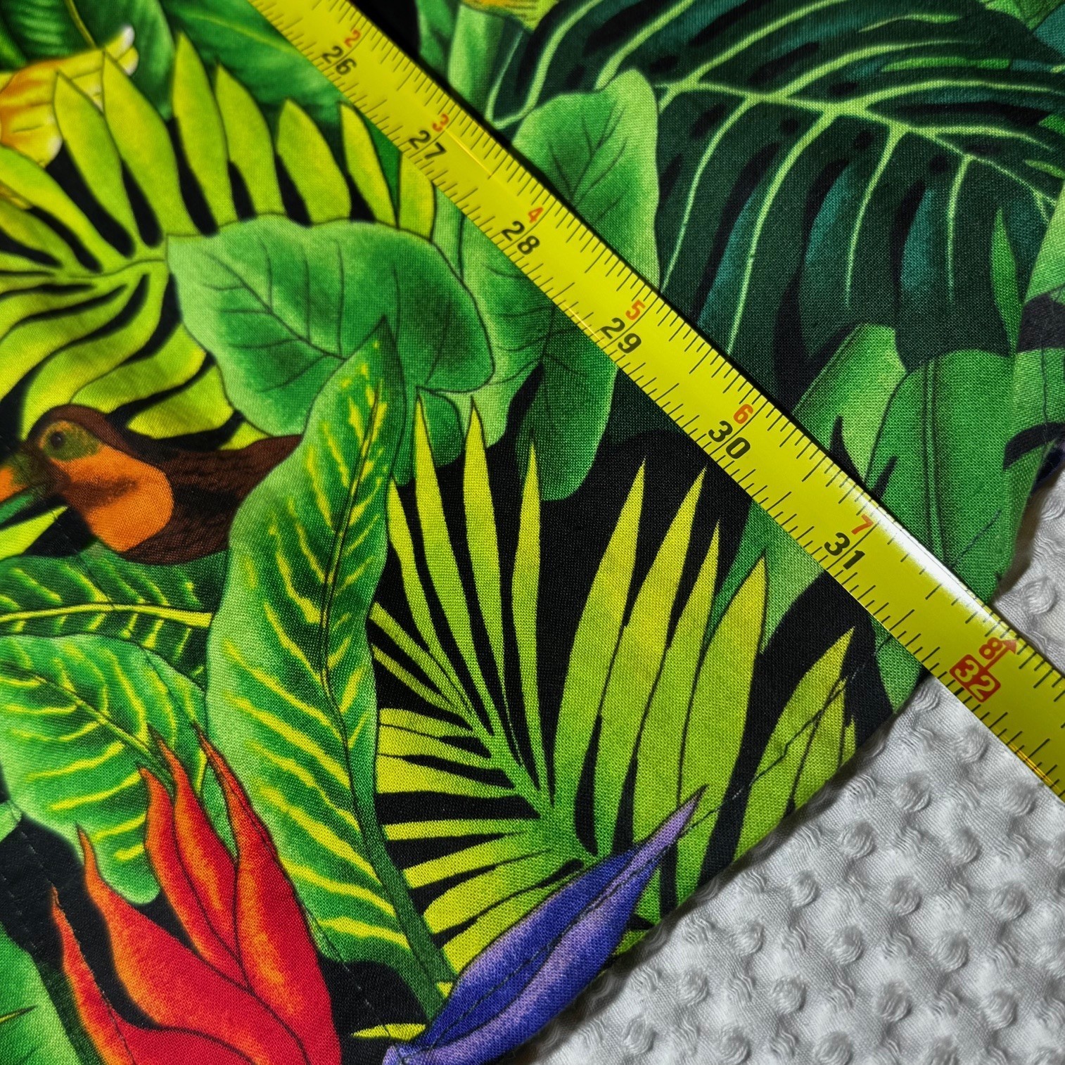 Key West Hand Print Hawaiian Aloha Shirt Men's L Button Up Tropical Birds Casual image 8