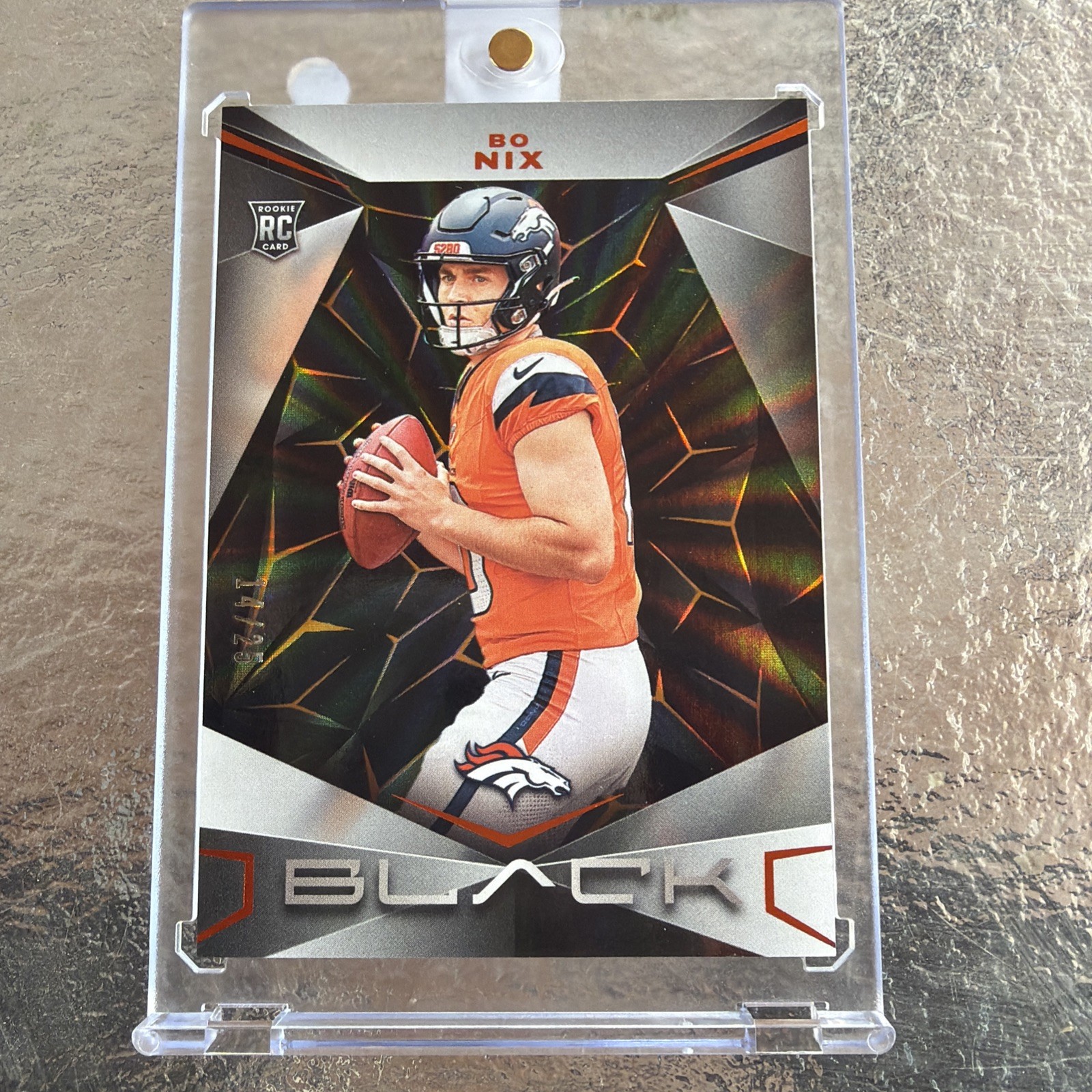 2024 Panini Black - Rookies Bo Nix #108 Citrine /25 (RC)