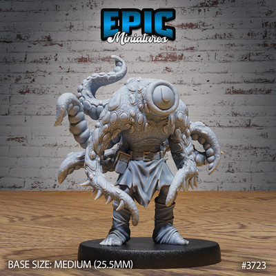 D&D Miniature - Tentacle Folk - 3D Model Print DnD RPG Figur Druck