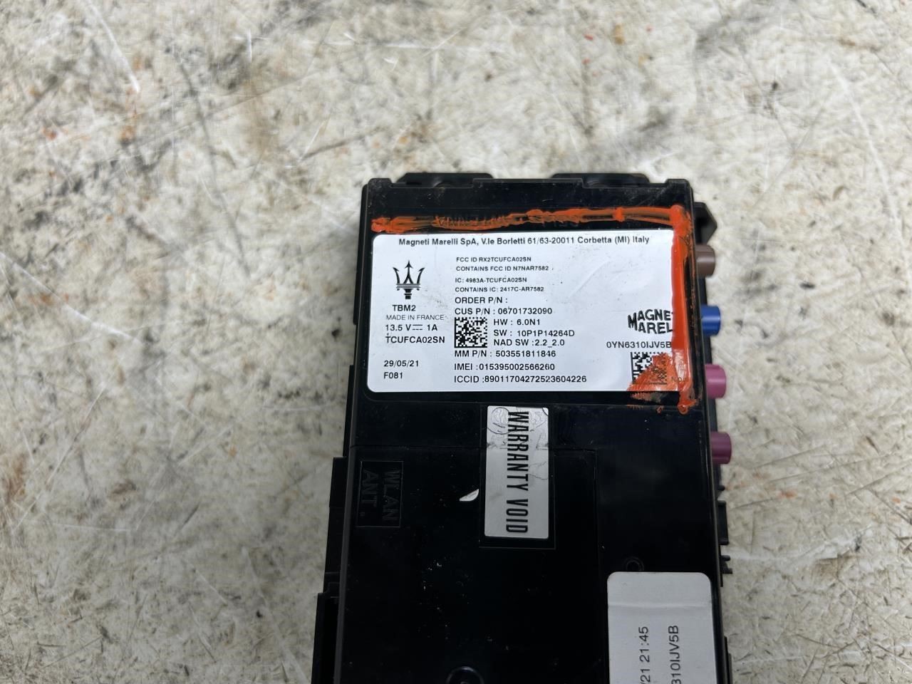 Maserati Levante 2022 Gateway module P/N 06701732090