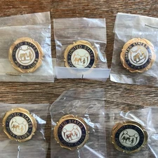USPC Pony Club Pins Lot of 6 Safety Back New in Pkg.