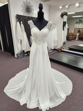 Mary's 3Y370 Size 6 Chiffon Ivory Bridal Gown/Wedding Dress