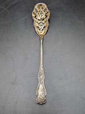 Cucchiaio oliva traforato fiori Art Nouveau argento sterling Baird North and Co 0,5 oz