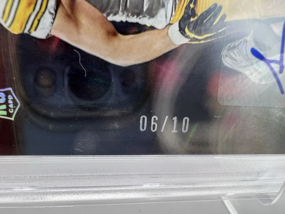 Luminance Sam LaPorta 2023 6/10 rosa novato autógrafo automático graduado PSA 10 GEM MT Foto 3 de 4