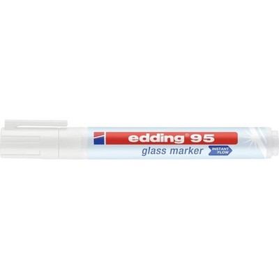 edding 95 Glass Marker - White - 1 Pen - 1 Count (Pack of 1),