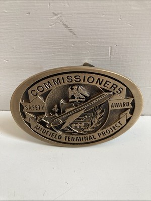 Vintage Commissioners Safety Award Midfield Terminal Project Belt Buckle