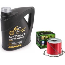 GS500 Unfaired Oil & Filter Kit Mannol Semi Synthetic 10w40 4L Suzuki 2003 7.50 per litre