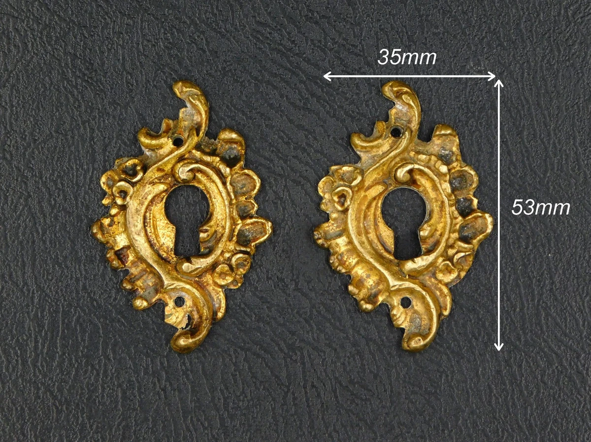 Lot De 2 Clés Anciennes En Bronze Orné – Pour Armoire, Tiroir, Bonnetière
