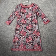 Talbots Shift Dress MP Paisley Bohemian Classic Preppy Maximalist Resortwear