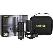 Shure SM4 Rugged Wired Condenser Microphone for Home Studio, Vocals, Stage, Stud