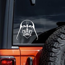 Darth Face Vader Decal Star Vinyl Sticker Auto Car Truck Wall White